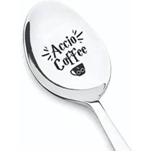 accio coffee harry potter engraved spoon