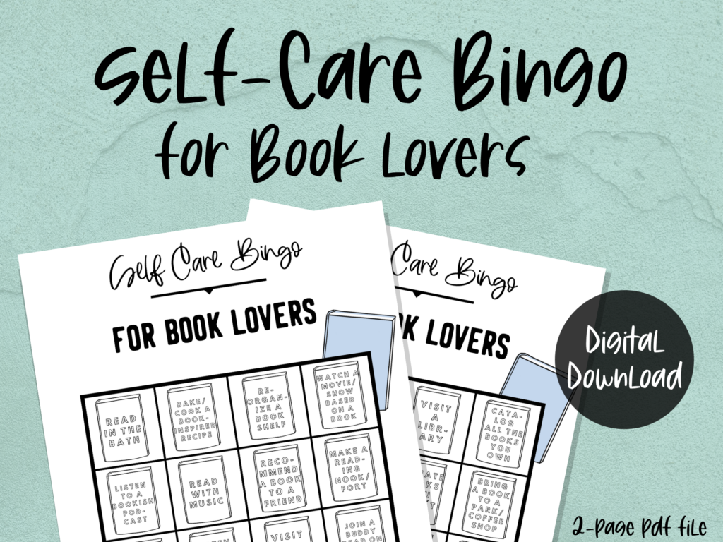 self care for book lovers printable bingo challenge
