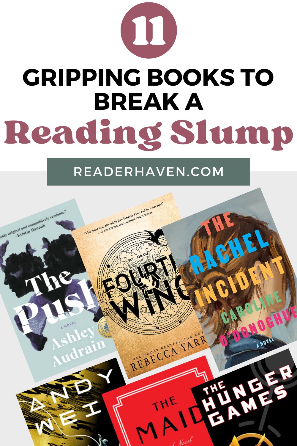 gripping fiction books to break a reading slump