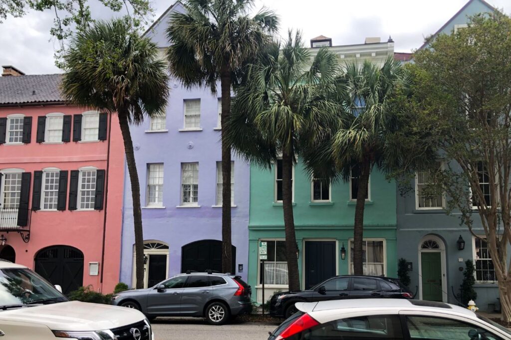 Charleston Rainbow Row colorful houses